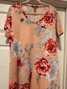Sweet Lindsey Swing Dress Peach Sz 3X